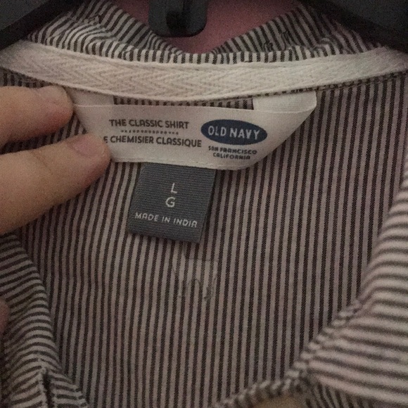 Old navy llama striped button up shirt. - Picture 4 of 4